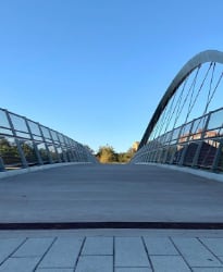 Garrison Crossing bridge over the railway lands